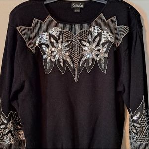 Vintage Estrada Beaded Sweater (A02)